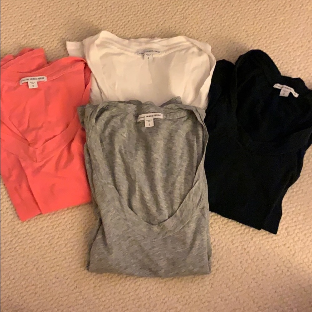 James Perse v-neck t-shirts